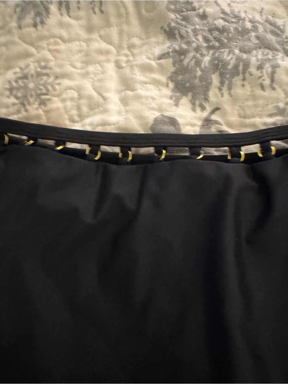 Venus Black Women's swim Skirt with Decorative Waist Trim